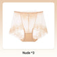 💥REA 50% RABATT😍Handvirkade spetsboxershorts med hög midja för kvinnor