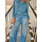 👖50% RABATT! 🌙 Denim Dreams Pyjamas – Mjuk Denim-Look, Bekväm Passform & Perfekt för Loungewear 🛌