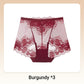 💥REA 50% RABATT😍Handvirkade spetsboxershorts med hög midja för kvinnor