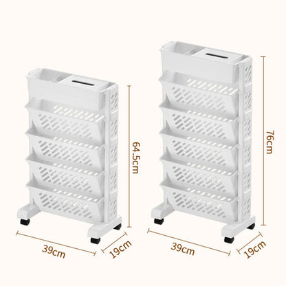 📚 50 % RABATT! 🛒 Mobil bokhylla – 5/6 hyllplan & på hjul ✨