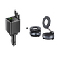 🔋 50% RABATT NU! 🚗 Snabbladdning 7-i-1 Utdragbar Snabbladdare för bil med spänningsdisplay – USB-C för Android & Lightning för Apple
