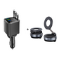 🔋 50% RABATT NU! 🚗 Snabbladdning 7-i-1 Utdragbar Snabbladdare för bil med spänningsdisplay – USB-C för Android & Lightning för Apple