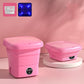 8L Mini Portabel Hopfällbar Tvättmaskin | Platsbesparande Hopfällbar Design för Studentboenden/Camping/Husbilar | Lätt, Snabb Tvätt och Tömning för Strumpor, Kläder, Handdukar