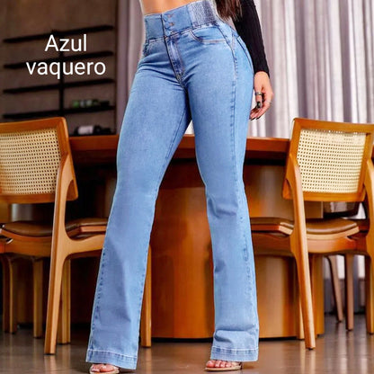 🔥Utsvängda stretchjeans med hög midja