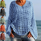 👚 50% RABATT! 🧶 Kvinnor Casual Solid Color Crochet Stickad Topp – Luftig Design, Bekväm Passform & Perfekt För Sommar & Vardag 🌸