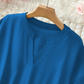 🌸Vårrea 50 % rabatt👕Modetopp i enfärgat tyg med korta ärmar