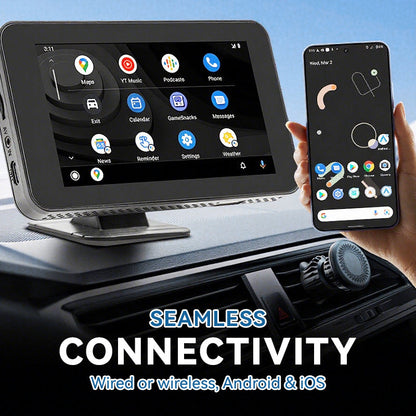 📱4,7-tums HD-pekskärm för multimedia i bilen – Svep med fingertopparna och förvandla din bil till en smart underhållningscentral på ett ögonblick!🚗✨