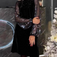 ⏳Begränsad tid 50 % Rabatt⏰Damklänning med Glitter och Fluga vid Halsen✨👗