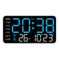 ⏰ Endast nu 50% rabatt!🔥Stor digital väggklocka med LED-display, datum och termometer