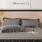 💓🛏️ Rufflad bäddkjol med volang – elegant sängöverkast med veckad kant