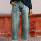 Retro-jeans för damer med raka ben och kort längd