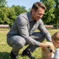 Männs tvådelad solid färg walking suit set
