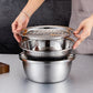 🥣 50% RABATT NU! 🍽️ Multifunktionell Behållare i Rostfritt Stål från Tyskland – 3-delat Set – Perfekt för Siktning, Rivning & Förvaring – Livsmedelsklassat 201 Rostfritt Stål 🍲