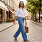 🔥 50% RABATT! ⏰ Lättillverkad Chic Slapppassande Vida Ben Jeans – Gradientvättad, Högkvalitativt Jeansmaterial & Komfort Hela Dagen 👖✨