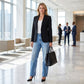 🔥 50% RABATT! ⏰ Lättillverkad Chic Slapppassande Vida Ben Jeans – Gradientvättad, Högkvalitativt Jeansmaterial & Komfort Hela Dagen 👖✨