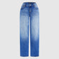 🔥 50% RABATT! ⏰ Lättillverkad Chic Slapppassande Vida Ben Jeans – Gradientvättad, Högkvalitativt Jeansmaterial & Komfort Hela Dagen 👖✨
