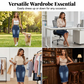👗 50% RABATT 🔥 | Denimkjol med Hög Midja & Slitna Kanter – A-linje & Vintage-tvätt