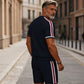 🔥60% RABATT🔥Herrset med skjorta och shorts med dragkedja