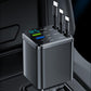 🔋 50% RABATT NU! 🚗 Snabbladdning 7-i-1 Utdragbar Snabbladdare för bil med spänningsdisplay – USB-C för Android & Lightning för Apple