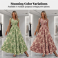 👗 50% RABATT NU! 🌸 Kvinnors V-ringad Blommönstrad Smockad Maxiklänning – Smockad Midja, Andningsbar & Mångsidig Längd ✨
