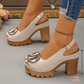 Elegant Peep-Toe spänne hälade sandaler