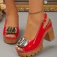 Elegant Peep-Toe spänne hälade sandaler