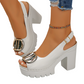 Elegant Peep-Toe spänne hälade sandaler
