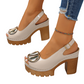 Elegant Peep-Toe spänne hälade sandaler