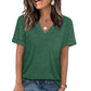 👚 50% RABATT! 🌸 Dam V-ringad Kortärmad Casual T-shirt – Andningsbar, Lätt & Perfekt För En Avslappnad Sommarlook ☀️