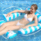 Uppblåsbar Stripe Pool Float Lounge Stol