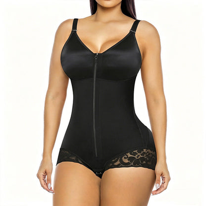 Shapewear bodysuit – magkontroll med frontzip, 360° kompression & avtagbara axelband 👗💪