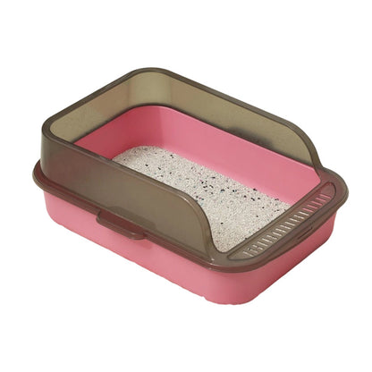 🐱 50% RABATT NU!🌸 Halvsluten Kattlåda – Stänkskydd & Luktfri – Lätt Rengjord Katt Toalett – Säker PP Material 🚽