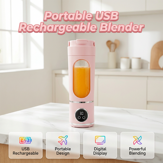 🥤 Bärbar USB-uppladdningsbar mixer – Fräscha smoothies var du än är! ✨