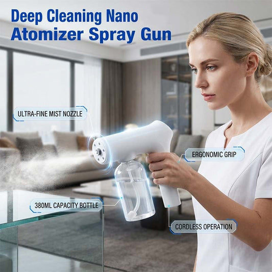🏠 50% RABATT! Sladdlös nano-spraypistol – justerbar dimma, inget sladdkrångel. Perfekt för desinfektion och dammtorkning. Ett måste för städningen! 🔫🌿