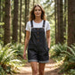 👖 BEGRÄNSAD TID: 50 % RABATT! 🌸 Retro-overall i enfärgat tyg med justerbara axelband – knappar framtill, stora fickor, avslappnad passform ✨