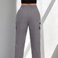 ⏰【Nyhet: 50 % rabatt】👖✨ Cargo-byxor för dam med dragsko och fickor – justerbar midja & gott om förvaring