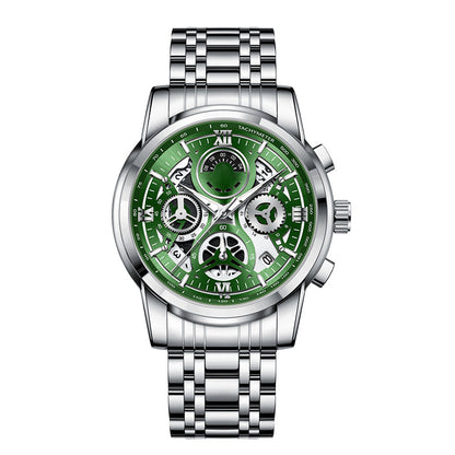 ⌚ TIDSBEGRÄNSAT 50% RABATT! ✨ Herr Klassisk Kvartsur – Hållbart Armband, Tidlös Stil 🖤