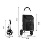 🛒✨ 50% RABATT! Hopfällbar shoppingvagn med stor kapacitet – Lätt, robust & platsbesparande – Perfekt för inköp, marknadsbesök och flytt 🛍️