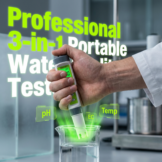 💧 50% RABATT NU! 🔬 Portabel Vattenkvalitetstestare – 3-i-1 pH/EC/Temperatur – Perfekt för Hem, Pool & Akvarium 🌊