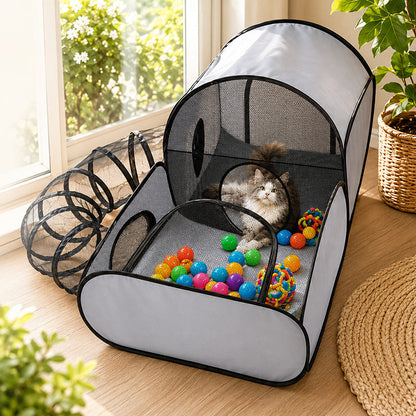 🐾🏠Stor kattunnel för lek och avkoppling