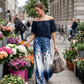 🌸 Mångsidigt off-shoulder set i leopardgradient för sommaren
