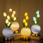 🌷 Elegant tulpanbukett-lampa – romantisk nattlampa för en varm hemmiljö