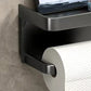 🚽 50 % RABATT! 🧻 Väggmonterad toalettpappershållare med hylla – PP – Ingen borrning krävs & vattentät för badrummet