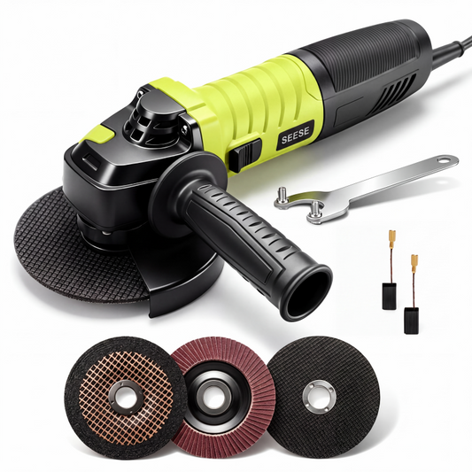 ⚡ 50 % RABATT NU! 🔧 5-tums vinkelslip – 8 ampere, 6 hastigheter, variabel hastighet och 11 000 varv/minut – för skärning, slipning och polering 💪