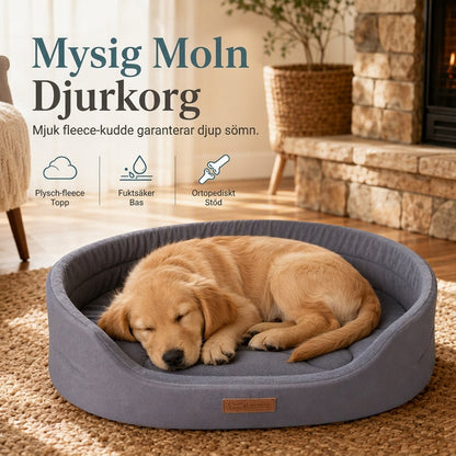 ✨50% RABATT NU! !🐱 Avtagbar oval hund- och kattsäng – polarfleece & oxfordtyg, fuktavvisande halkfri botten med skumkudde