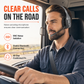🎧 Trådlöst callcenterheadset – Bluetooth, ENC-brusreducering, auto-parkoppling 🔇