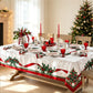🎄 Vattenavvisande Julduk – Fläckavvisande Julbordsduk med HD-Julmotiv ✨ Återanvändbar & Tvättbar för Julmiddag och Fest 🎅