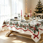 🎄 Vattenavvisande Julduk – Fläckavvisande Julbordsduk med HD-Julmotiv ✨ Återanvändbar & Tvättbar för Julmiddag och Fest 🎅