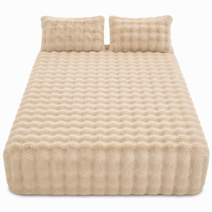 ☁️50% rabatt!🛏️Mjukt kaninliknande plysch madrassöverdrag, skön sovkomfort 🧶